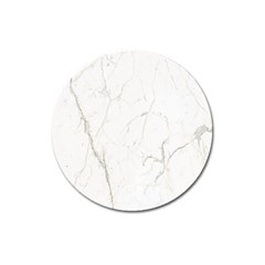 White Marble Tiles Rock Stone Statues Magnet 3  (round) by Simbadda