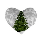 Christmas xmas Tree Bokeh Standard 16  Premium Heart Shape Cushions Front