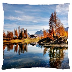 Dolomites Mountains Italy Alpine Standard Flano Cushion Case (one Side) by Simbadda