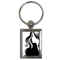 Long Haired Sexy Woman  Key Chains (rectangle)  by StarvingArtisan