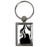 Long Haired Sexy Woman  Key Chains (Rectangle)  Front