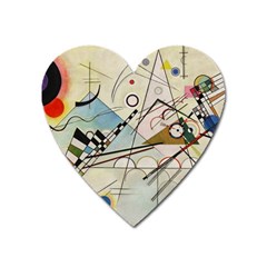 Composition 8 - Vasily Kandinsky Heart Magnet by Valentinaart