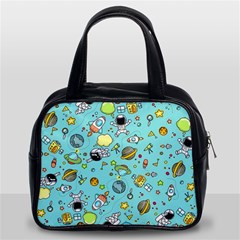 Space Pattern Classic Handbags (2 Sides) by Valentinaart