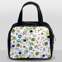 Space Pattern Classic Handbags (2 Sides) by Valentinaart