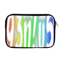 Genius Funny Typography Bright Rainbow Colors Apple Macbook Pro 17  Zipper Case by yoursparklingshop