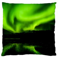 Aurora Borealis Northern Lights Sky Standard Flano Cushion Case (one Side) by Simbadda