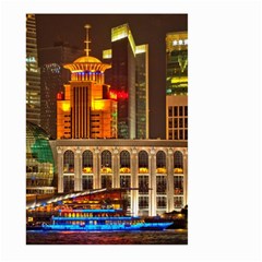 Shanghai Skyline Architecture Large Garden Flag (two Sides) by Simbadda