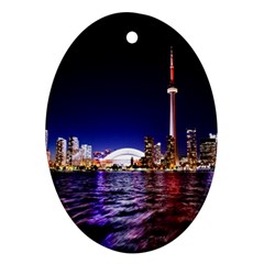 Toronto City Cn Tower Skydome Ornament (oval) by Simbadda