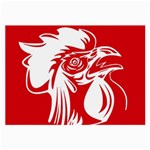 Cock Logo Emblem Symbol France Large Glasses Cloth (2-Side) Front