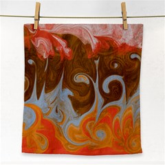 Fire And Water Face Towel by digitaldivadesigns