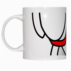 Dog Animal Pet Grin Sit Happy White Mugs by Nexatart