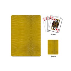 Yellow Alligator Skin Playing Cards (mini)  by LoolyElzayat