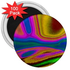 Colorful Waves 3  Magnets (100 Pack) by LoolyElzayat