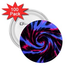 Swirl Black Blue Pink 2 25  Buttons (100 Pack)  by BrightVibesDesign