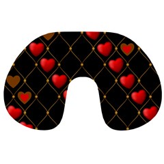 Background Texture Texture Hearts Travel Neck Pillows by Sapixe