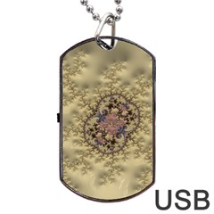 Fractal Art Colorful Pattern Dog Tag Usb Flash (two Sides) by Sapixe