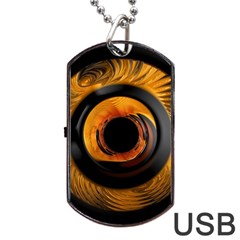 Fractal Mathematics Abstract Dog Tag Usb Flash (one Side) by Sapixe