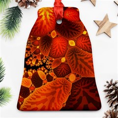 Leaf Autumn Nature Background Bell Ornament (two Sides) by Sapixe