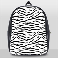 Black And White Tiger Stripes School Bag (large) by PodArtist