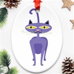 Cat Clipart Animal Cartoon Pet Ornament (Oval) Front