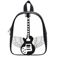 Guitar Abstract Wings Silhouette School Bag (small) by Sapixe