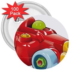 Car Vehicle Racing Car Formula 3  Buttons (100 Pack)  by Sapixe