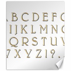 Letters Gold Classic Alphabet Canvas 20  X 24   by Sapixe