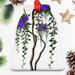 Image Cropped Tree With Flowers Tree Bell Ornament (two Sides) by Sapixe