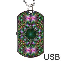 Kaleidoscope Digital Kaleidoscope Dog Tag Usb Flash (one Side) by Sapixe