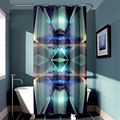 Abstract Glow Kaleidoscopic Light Shower Curtain 36  X 72  (stall)  by Sapixe