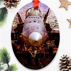 The Art Of Military Aircraft Ornament (oval) by FunnyCow