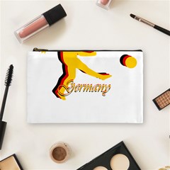 German Soccer Player Germany German Flag Colors Black Gold Red Logo Typography Sports Cosmetic Bag (medium)  by yoursparklingshop