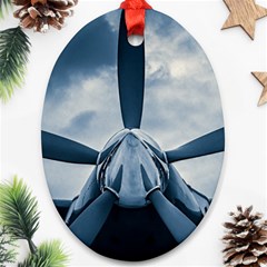 Propeller - Sky Challenger Oval Ornament (two Sides) by FunnyCow