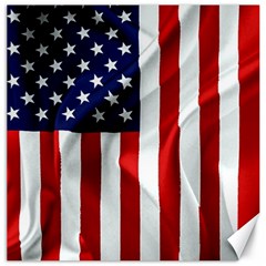 American Usa Flag Vertical Canvas 20  X 20   by FunnyCow