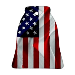 American Usa Flag Vertical Bell Ornament (two Sides) by FunnyCow