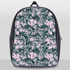 Floral Collage Pattern School Bag (xl) by dflcprints