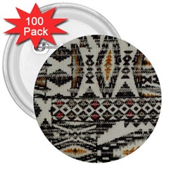 Fabric Textile Abstract Pattern 3  Buttons (100 Pack)  by Nexatart