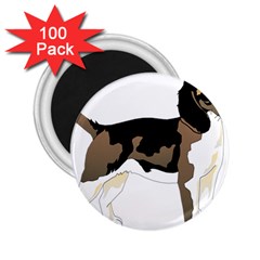 Black White Dog Beagle Pet Animal 2 25  Magnets (100 Pack)  by Sapixe