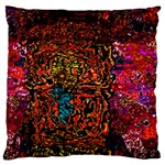 Exotic Water colors vibrant  Large Cushion Case (Two Sides) Front