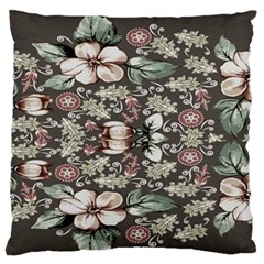 Seamless Pink Green And White Florals Peach Standard Flano Cushion Case (two Sides) by flipstylezfashionsLLC