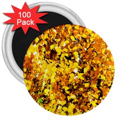 Birch Tree Yellow Leaves 3  Magnets (100 Pack) by FunnyCow