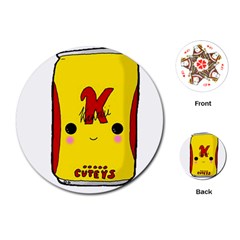 Kawaii Cute Tennants Lager Can Playing Cards (round)  by CuteKawaii1982