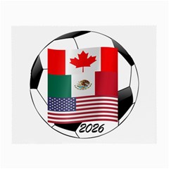 United Football Championship Hosting 2026 Soccer Ball Logo Canada Mexico Usa Small Glasses Cloth (2-side) by yoursparklingshop