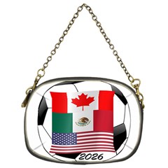 United Football Championship Hosting 2026 Soccer Ball Logo Canada Mexico Usa Chain Purses (two Sides)  by yoursparklingshop