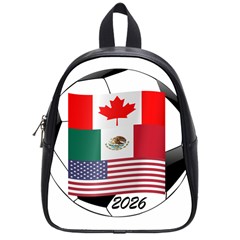 United Football Championship Hosting 2026 Soccer Ball Logo Canada Mexico Usa School Bag (small) by yoursparklingshop