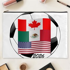 United Football Championship Hosting 2026 Soccer Ball Logo Canada Mexico Usa Cosmetic Bag (xxxl) by yoursparklingshop