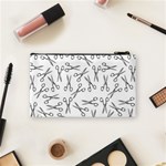 Scissors pattern Cosmetic Bag (Small) Back