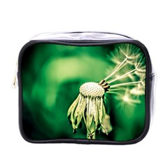 Dandelion Flower Green Chief Mini Toiletries Bags by FunnyCow