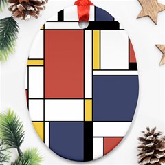 Abstract Art Of De Stijl Oval Ornament (two Sides) by FunnyCow