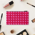 Punk Heart Pink Cosmetic Bag (Small) Back